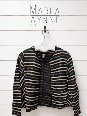 Marla Wynne Lightweight Striped Blazer – Size 10